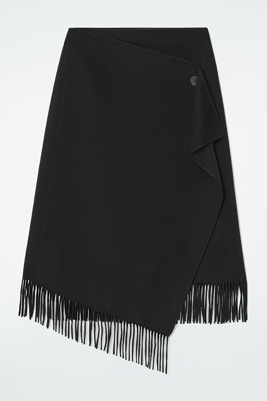 FRINGED WOOL MIDI WRAP SKIRT | COS (US)