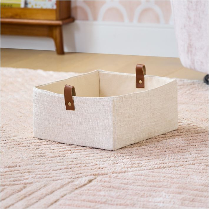Slub Cotton Storage Bin | West Elm (US)