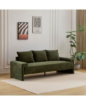 Streamdale Algora 84.5 in. 3 Seater Modern Upholstered Velvet Sofa, Moss Green | Macy's Canada