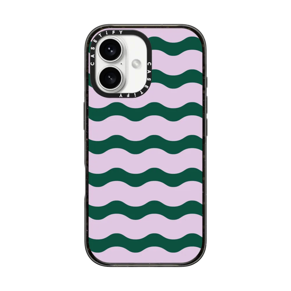 Lilac And Green Wavy Stripe | Casetify