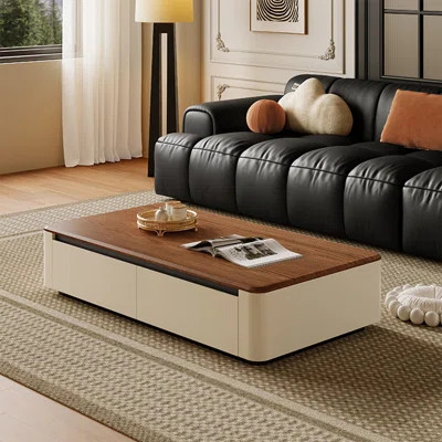 Modern rectangular storage coffee table | Wayfair North America