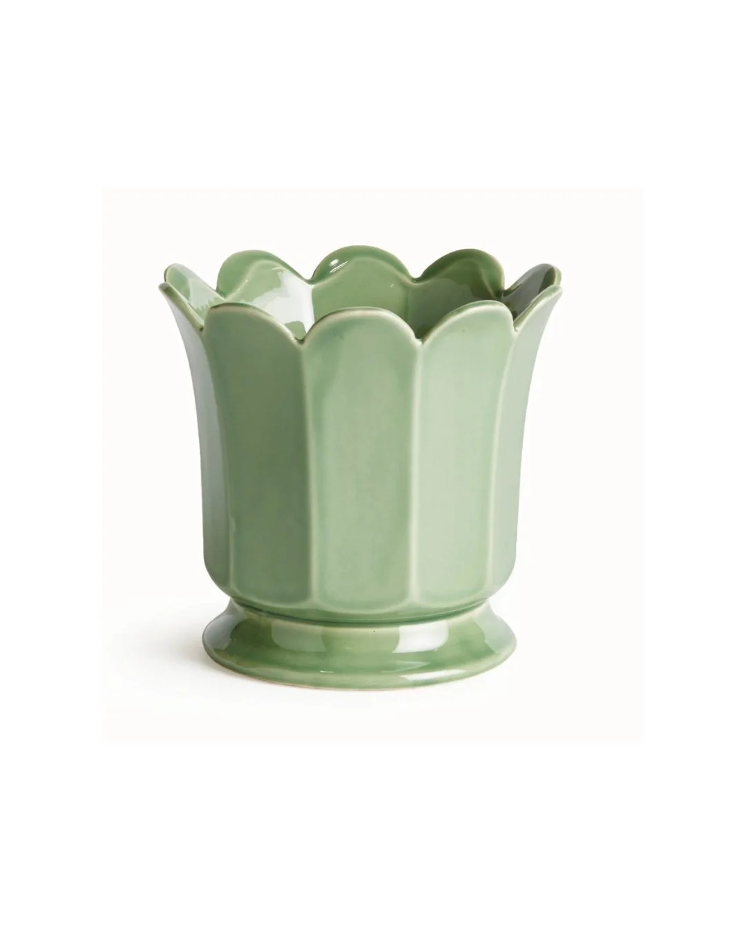 Sage Fluted Pot - Large | Brooke & Lou | Brooke and Lou