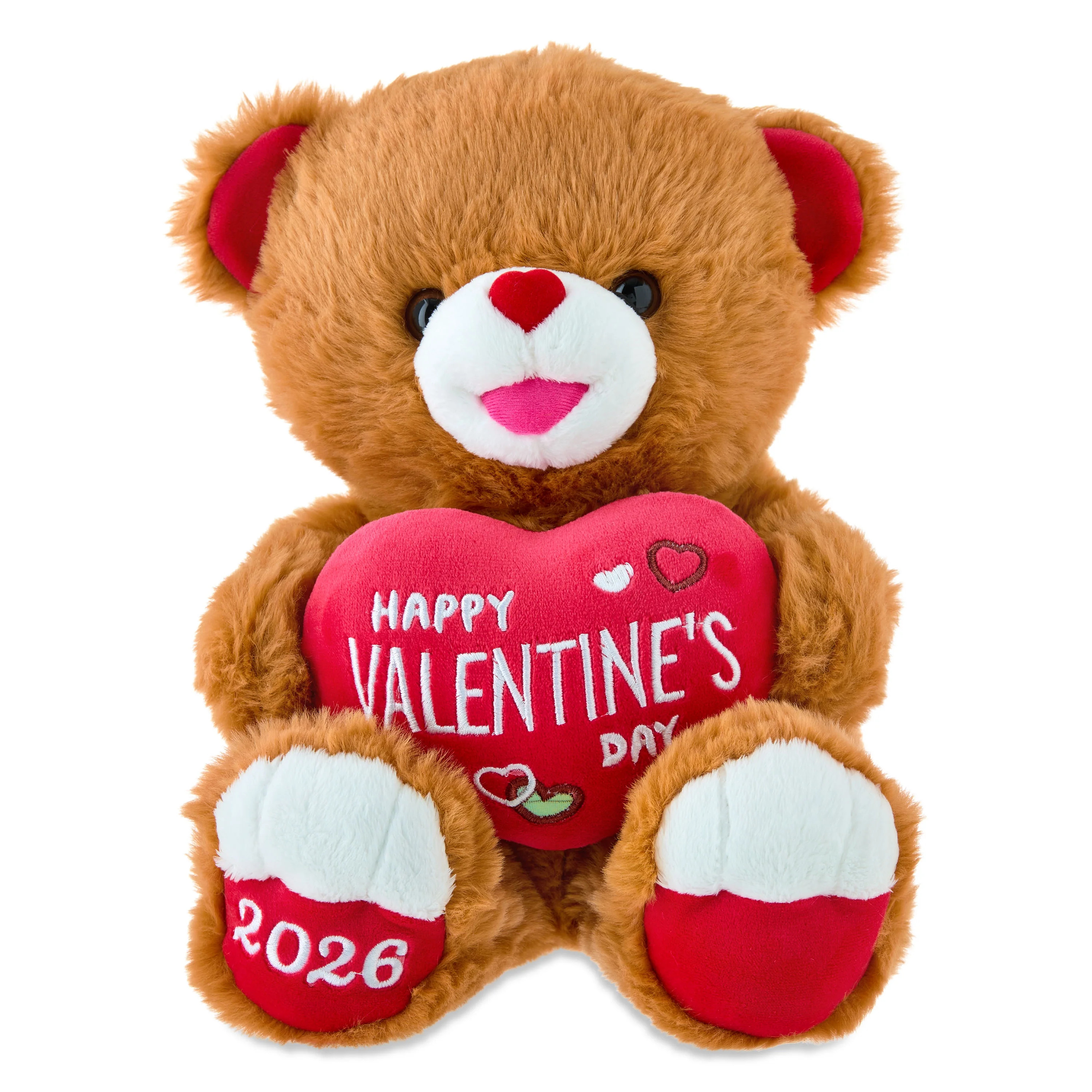 Medium Sweetheart Happy Valentine's Day Teddy Bear, Tan, 10", Valentine's Day by Way To Celebrate | Walmart (US)