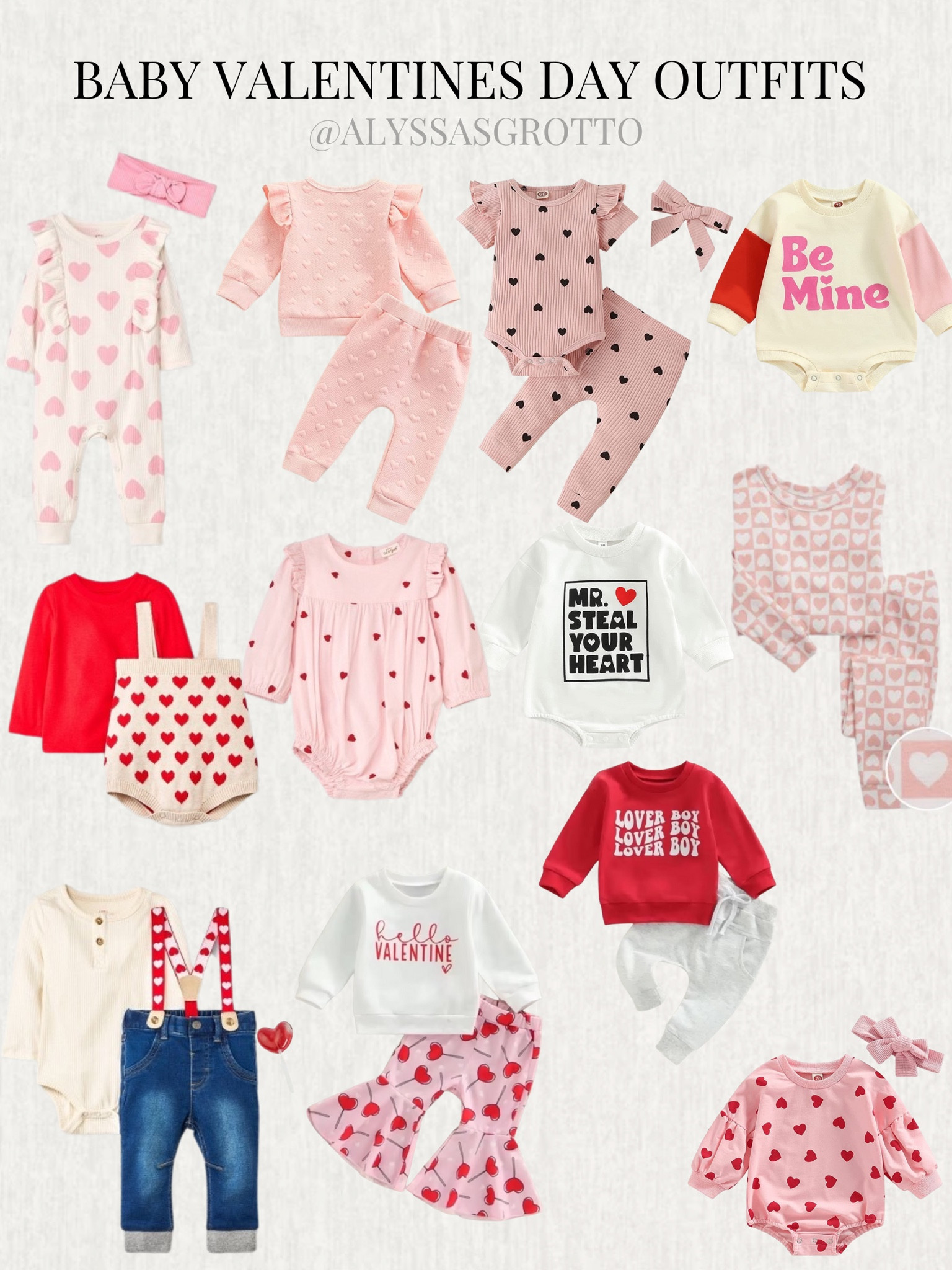 Baby Valentine’s Day outfit. Valentine’s Day outfit. Love day. Vday outfit. Baby outfits. 

#LTKkids #LTKbaby #LTKSeasonal