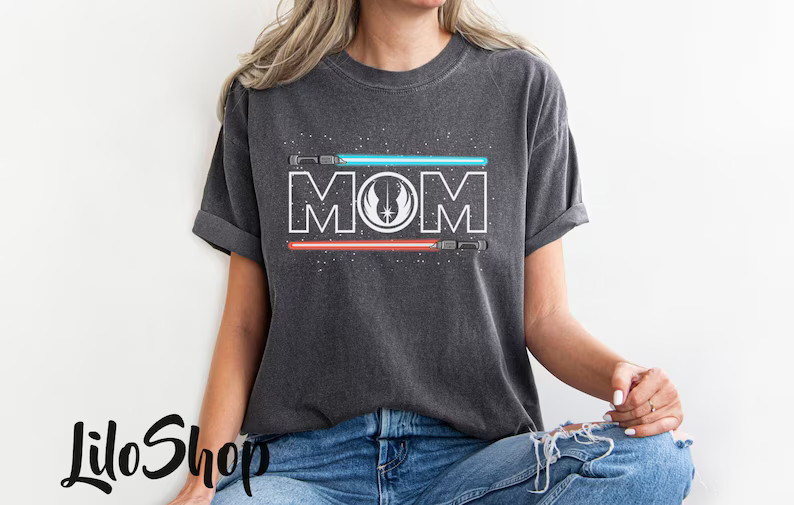 Jedi Mom Star Wars Shirt, Star Wars Tees, Mamalorain Star Wars, Gift for Mom, Mother's Day Gift, ... | Etsy (US)