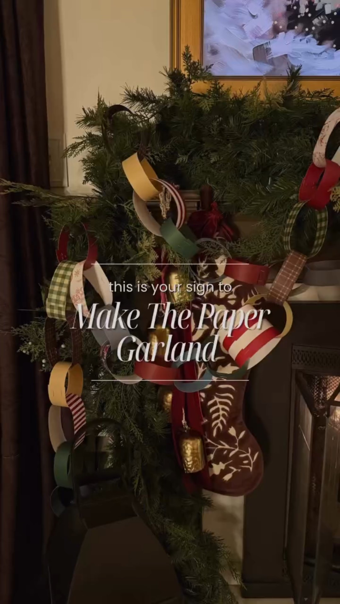 Comment “PAPER CHAINS” and I will DM you the link to my favorite paper to use!

My paper garland has brought so much fun and whimsy into our Christmas decor this year!

#papergarland #paperchain #paperchains #diychristmasdecor #whimsicalchristmas #whimsy #cozycottage #cozychristmas #nostalgic #nostalgicchristmas
