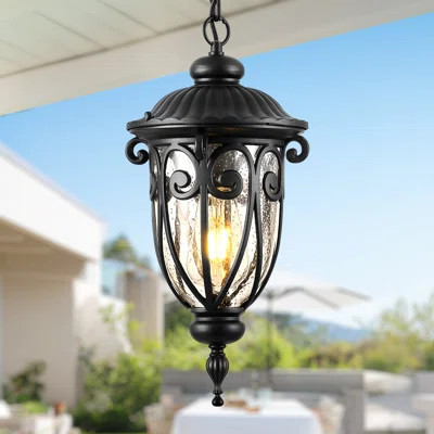 Black Outdoor Hanging Lights for Porch, House | Wayfair North America