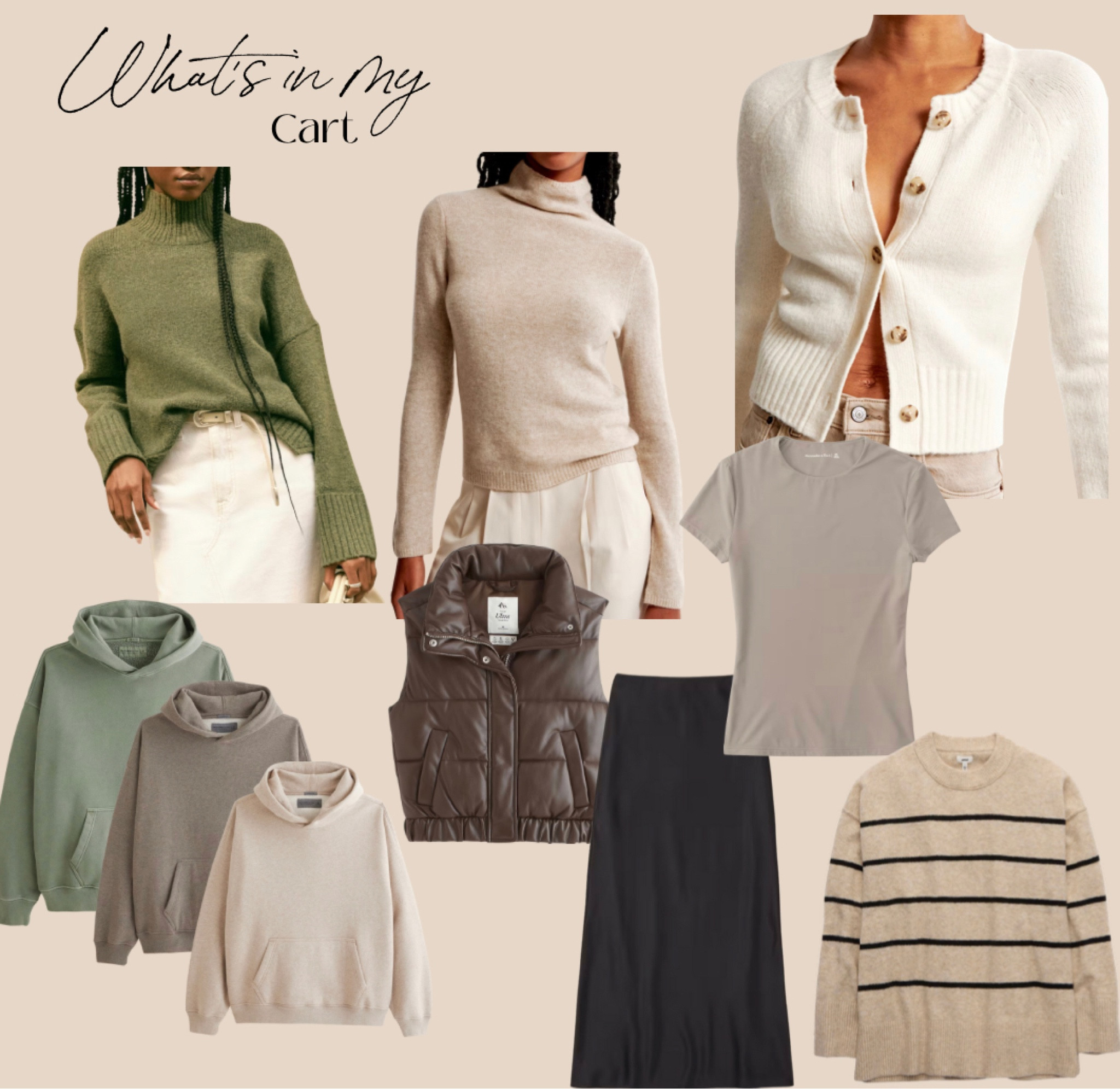 LTK sale, Abercrombie finds, fall outfit, basics fall style, stripped sweater, oversized hoodie, satin skirt, cardigan, leather vest, Abercrombie fall, fall style, neutral outfit 

#LTKSeasonal #LTKSale #LTKGiftGuide