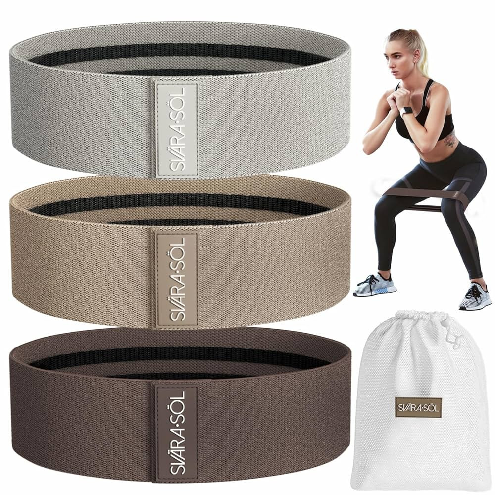 Fabric Resistance Bands Set of 3 for Legs, Glutes, Arms, Booty Bands for Women and Men, Resistanc... | Amazon (US)