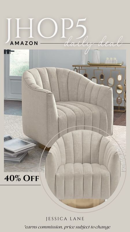 Amazon daily deal, save 40% on this gorgeous modern velvet accent chair. Living room furniture, accent chair, Amazon deal, Amazon home, swivel accent chair

#LTKhome #LTKsalealert #LTKstyletip