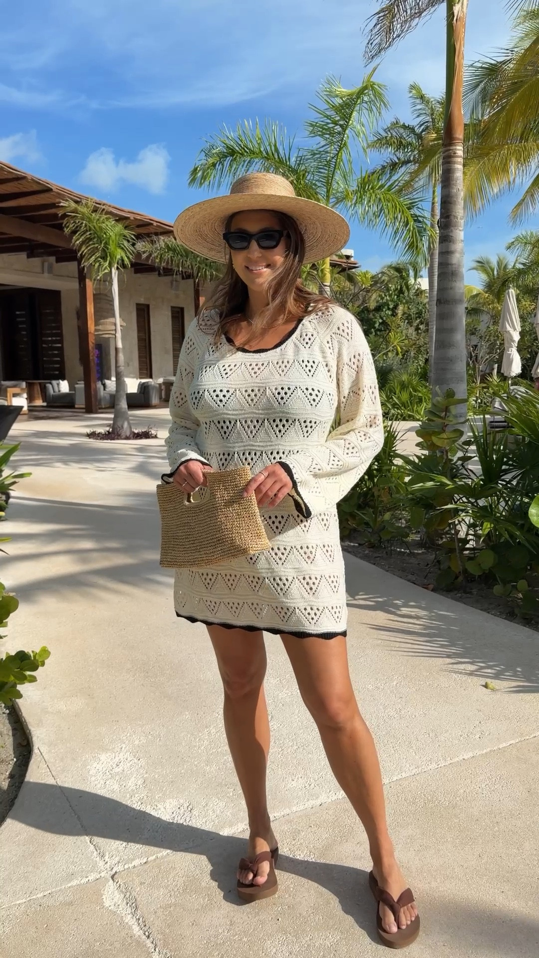 Easy resort layers 🤍 this lightweight crochet cover-up is my go-to for pool days, beach walks, and grabbing lunch without changing. Throw it on over a swimsuit, add slides + a straw bag, and you’re instantly put together.

Keywords: crochet cover up, white crochet dress, beach cover up outfit, resort wear, vacation outfit, poolside look, summer cover up, straw hat, woven bag, flip flops, beach vacation style

#LTKvlog #LTKstorytime #LTKTall