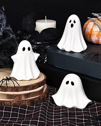 Tuitessine Ceramic Ghosts Small Scary Ghost Figurine Halloween Ghost Statue | Amazon (US)