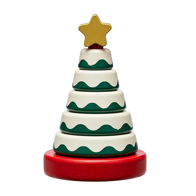 Pearhead Christmas Tree Stack Toy - Holiday Nursery Décor and Stacking Rings for Baby | Amazon (US)