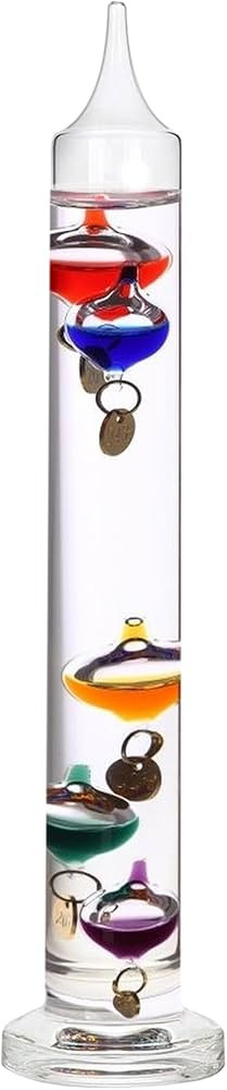 Lily's Home Glass Galileo Thermometer, A Timeless Design That Measures Temperatures from 64ºF to... | Amazon (US)