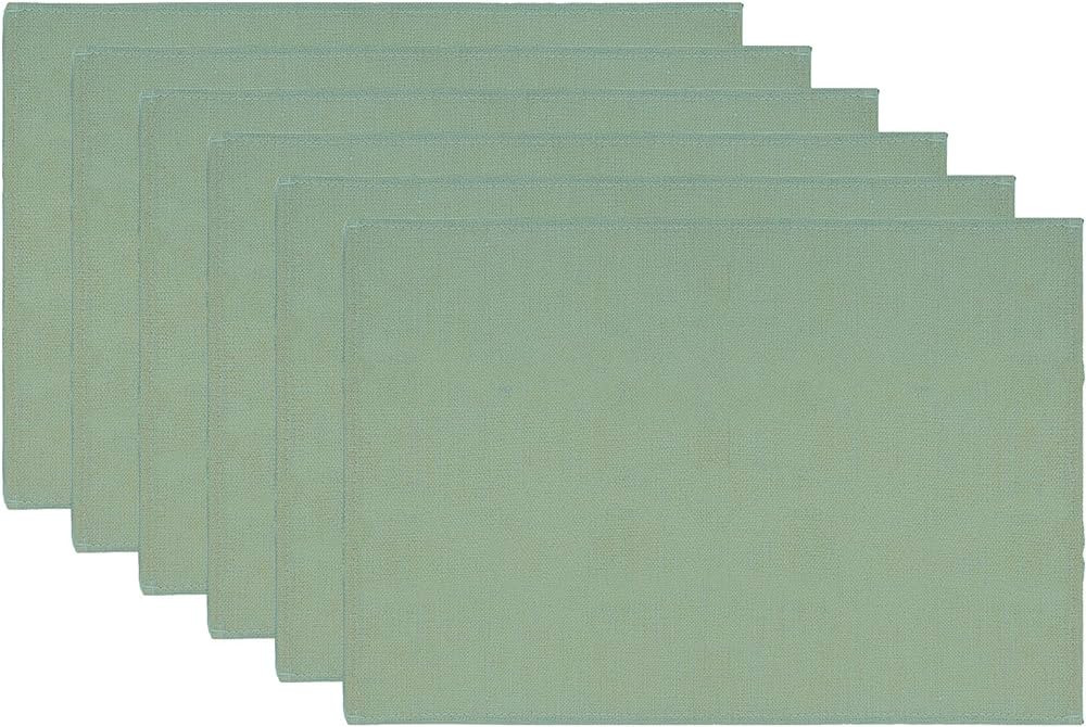 JarThenaAMCS 6Pcs Sage Green Placemats Heat Resistant Waterproof Linen Table Place Mats Decorativ... | Amazon (US)