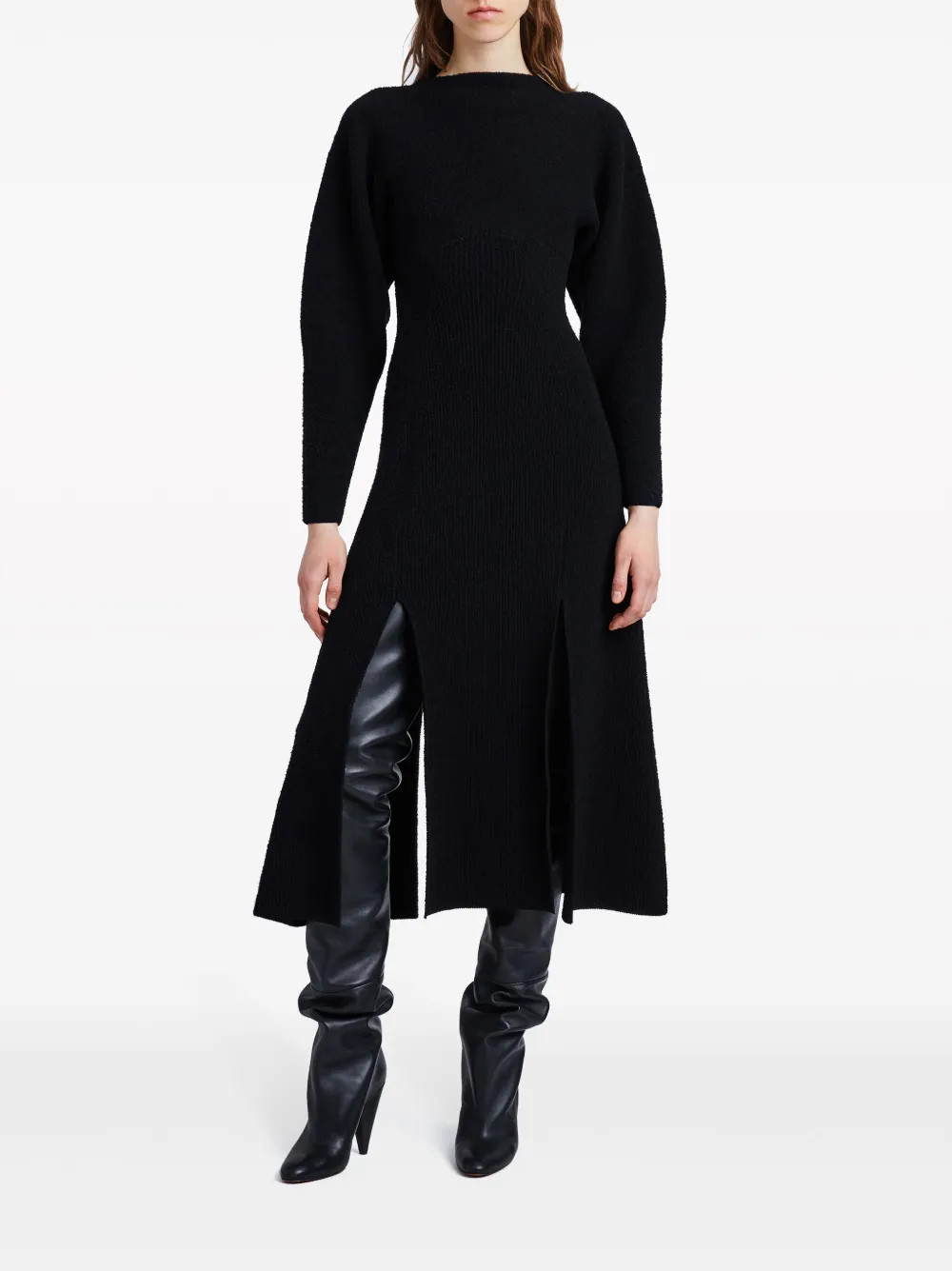 Proenza Schouler long-sleeved Knitted Midi Dress - Farfetch | Farfetch Global
