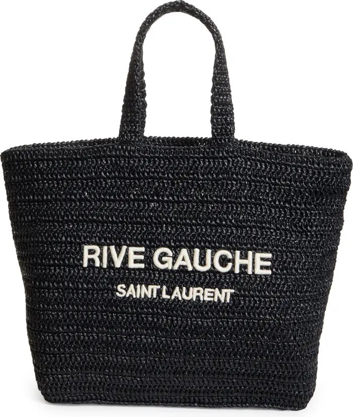 Saint Laurent Rive Gauche Logo Crochet Tote | Nordstrom | Nordstrom