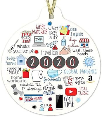 2 Pcs Remembering 2020 Ornament Year of Quarantine Ornament Funny Ornament 2020 Events 2020 Comme... | Amazon (US)
