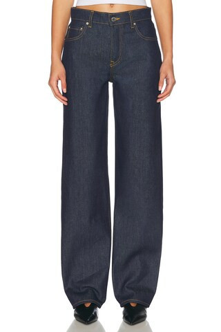 GRLFRND Bella Low Rise Boyfriend Jeans in Blue | FWRD 