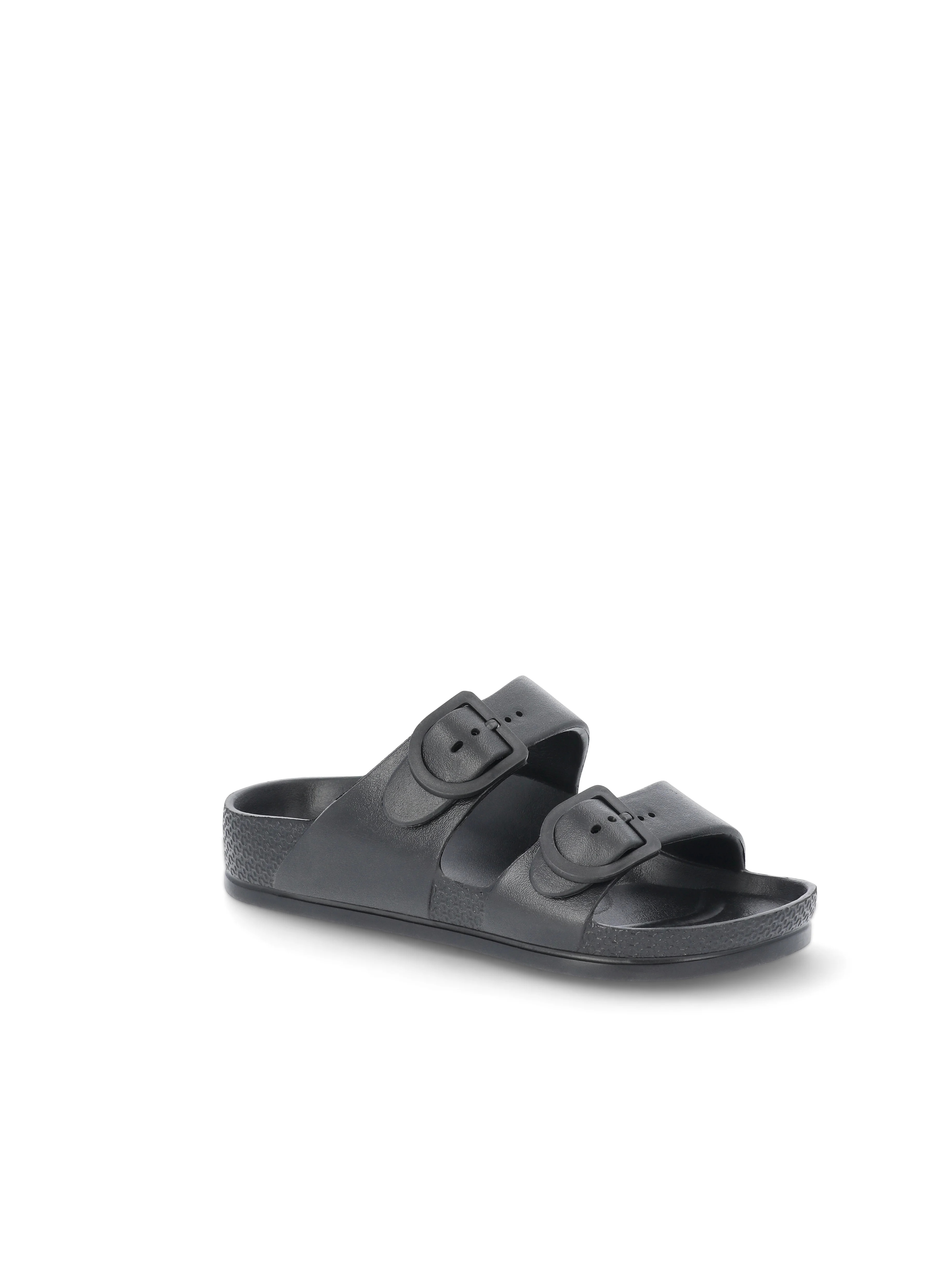No Boundaries Women's Two Buckle Slide Sandals - Walmart.com | Walmart (US)