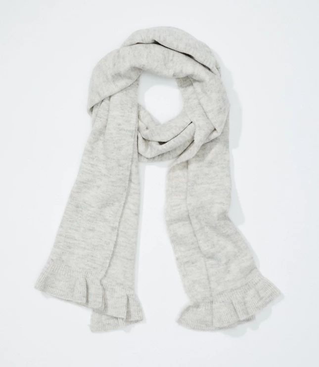 Heathered Ruffle Scarf | LOFT | LOFT