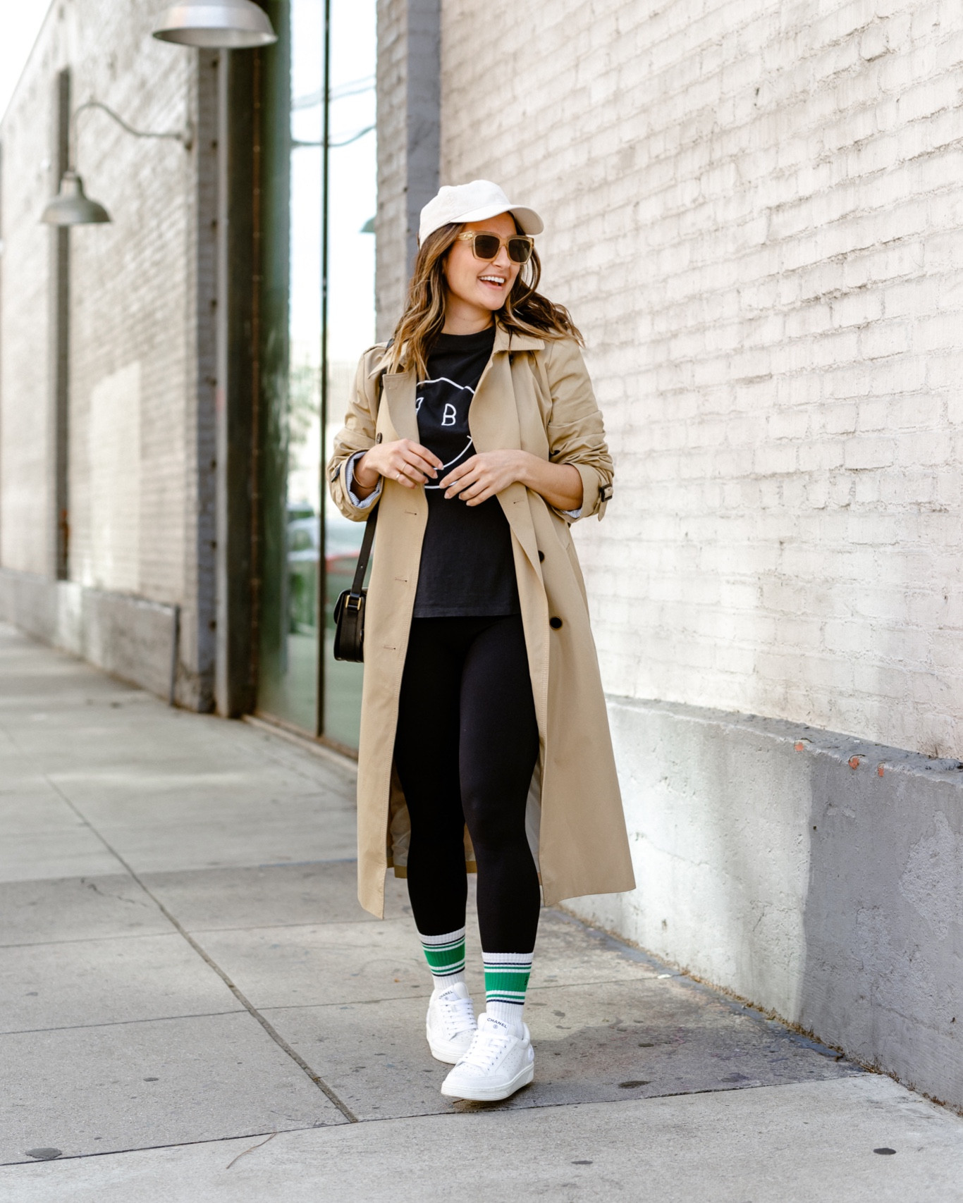 Back with another way to style this trench coat for spring - with leggings and sneakers for an easy weekend outfit.

Trench coat is on sale! Got a medium so it would fit just slightly oversized.

For more trench coat outfit ideas, visit CharmedByCamille.com

#spanx #leggingsoutfit #weekendoutfit #casualstyle #spanxleggings #blackleggings 

#LTKsalealert #LTKstyletip #LTKunder100