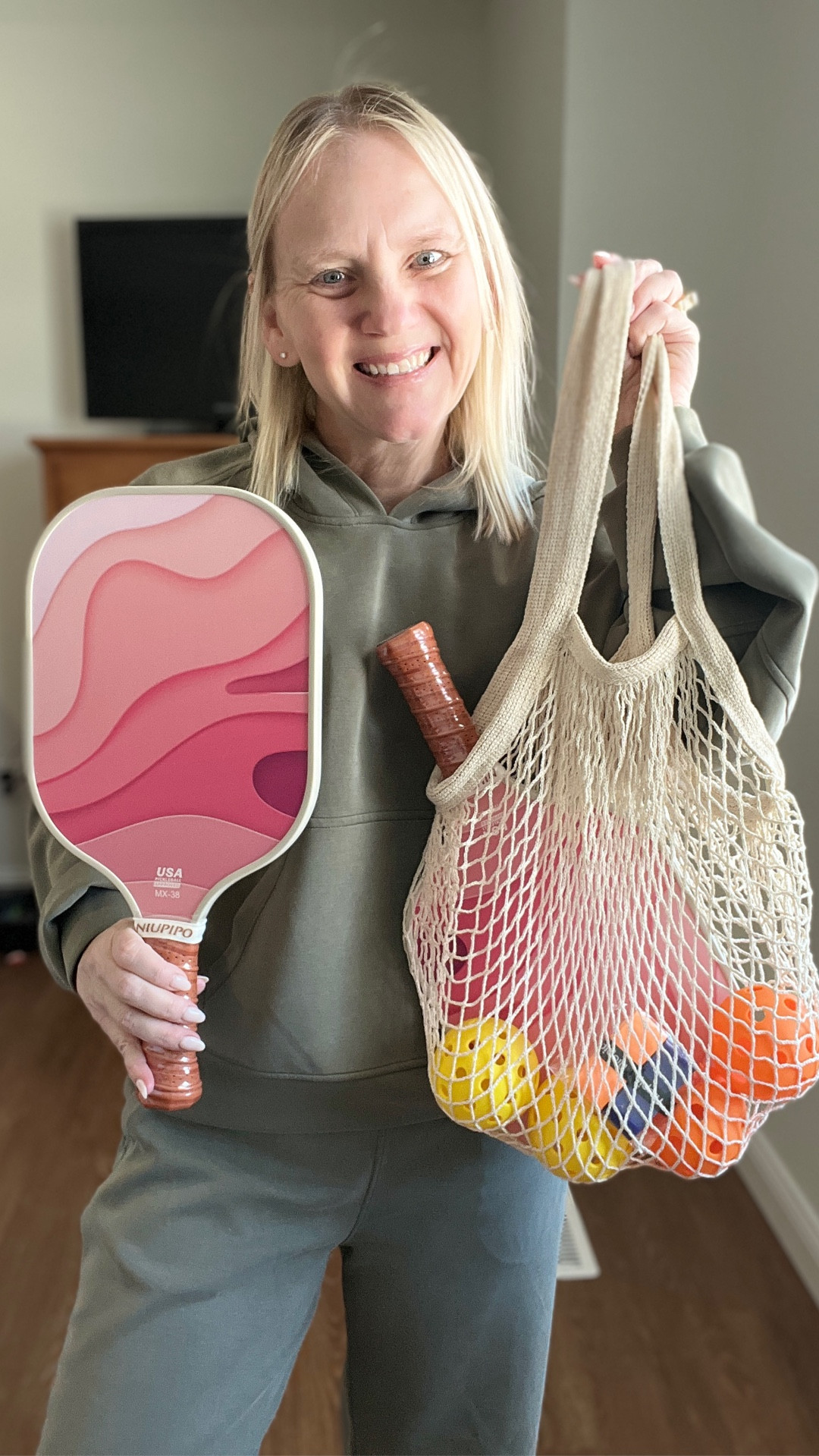 This pickleball set is perfect! It’s USA approved. Whether you're a seasoned player or a newcomer to the game, having high-quality graphite paddles can make a significant difference in your performance and help you win any challenge.

#LTKfitnessgoals #LTKActive #LTKvlog