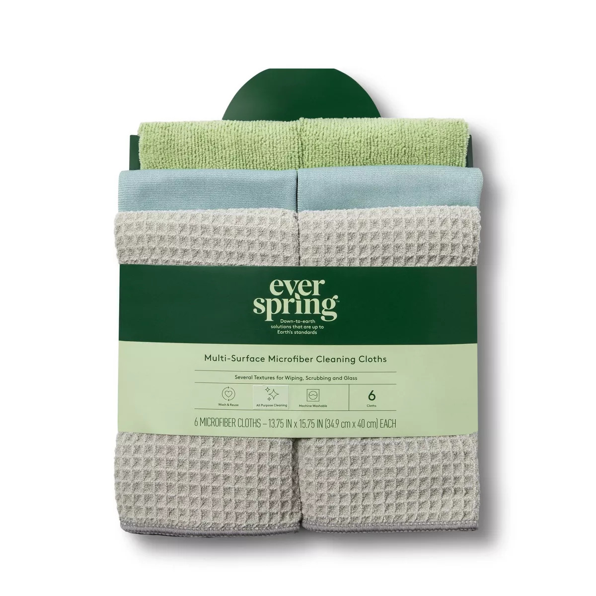 Multi-Surface Microfiber Cleaning Cloths - 6ct - Everspring™ | Target