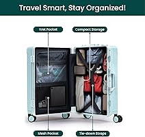 Nobl Travel Zipperless Check In Suitcase - Aluminum Frame, Check In luggage 30.25x20x12 Airline A... | Amazon (US)