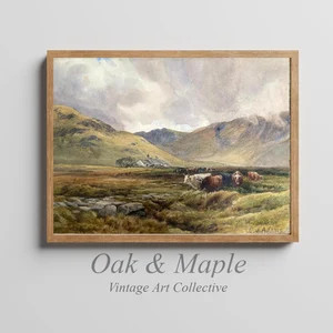 Printable Vintage Landscape Painting North Wales Antique | Etsy UK | Etsy (UK)