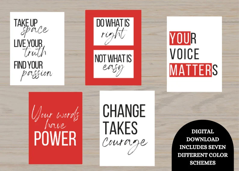 Social Justice, Inclusive, Diversity, Equity Poster Bundle -- Customizable Theme (Set of 10 Print... | Etsy (US)