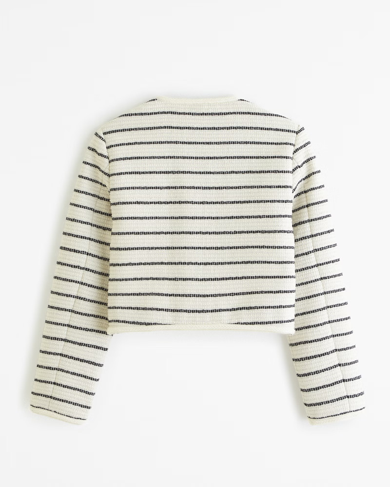 Women's Collarless Tweed Jacket | Women's Coats & Jackets | Abercrombie.com | Abercrombie & Fitch (US)