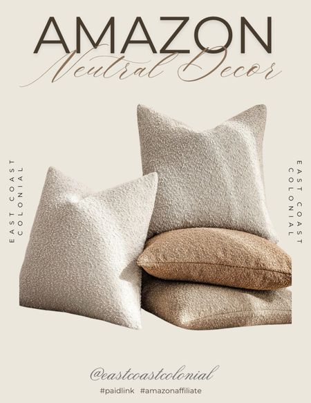 Amazon finds: neutral boucle pillow covers. Budget friendly decor.

#LTKstyletip #LTKsalealert #LTKhome