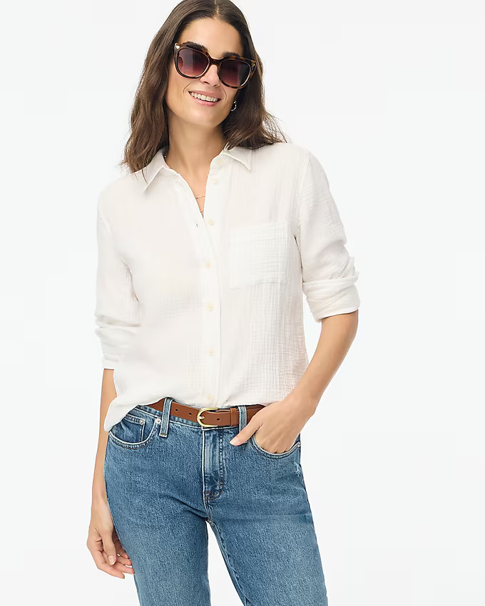 Double-gauze button-up shirt | J.Crew Factory