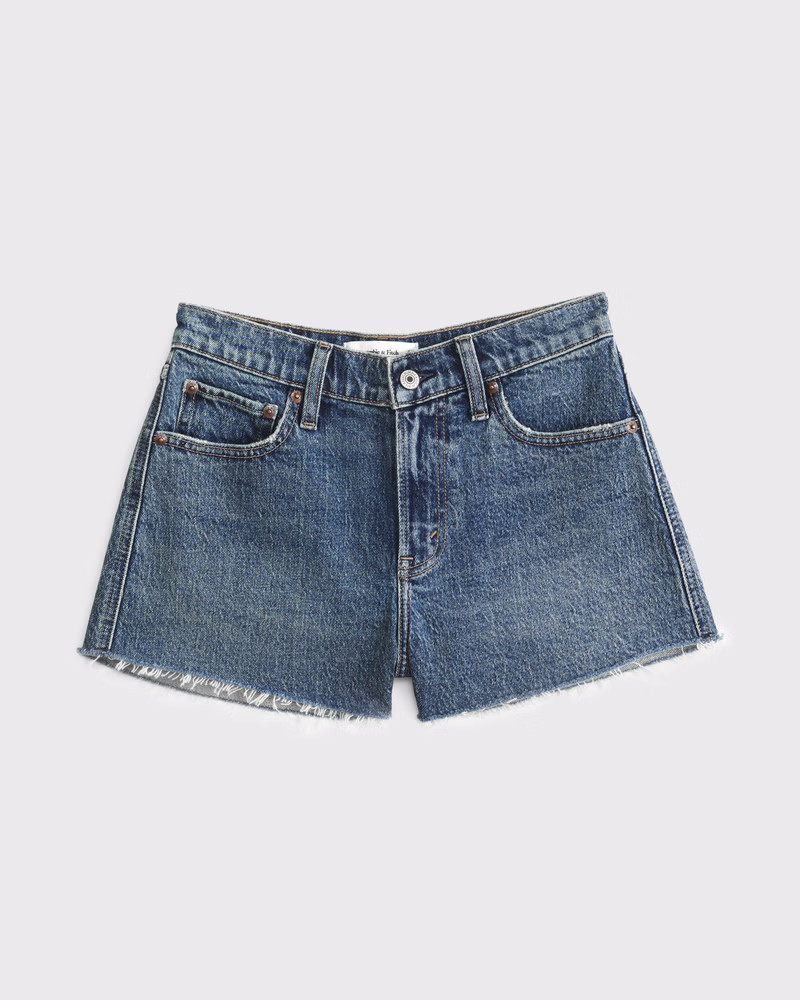 Abercrombie &amp; Fitch Women's Denim V-Waist Mini Short in Medium - Size 26 | Abercrombie &amp; Fitch (US)