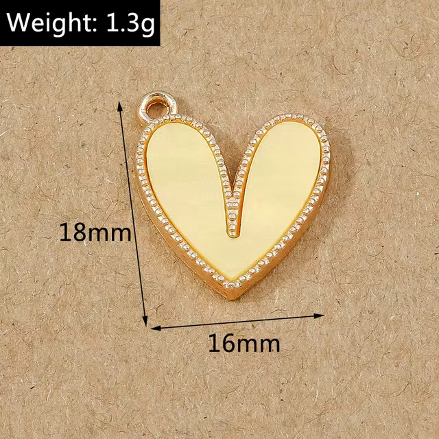 10pcs Cute Enamel Love Heart Charms for Making Earrings Necklace Handmade Bracelet Charms Pendant... | AliExpress (US)