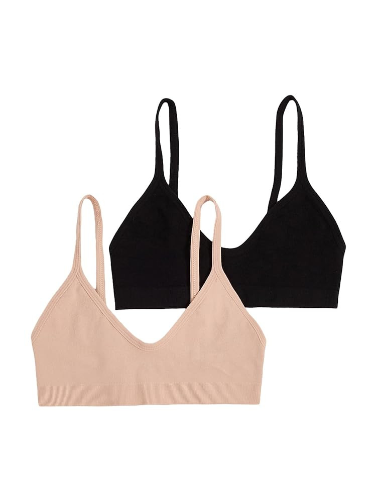 Verdusa Women's Scoop Neck Spaghetti Strap Seamless Bra Top Crop Bralette | Amazon (US)