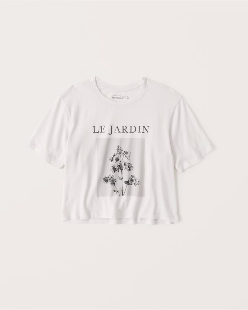 Cropped Relaxed Graphic Tee | Abercrombie & Fitch (US)