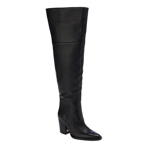 Vince Camuto Paulie Over the Knee Leather Boot - Black - Size 9 | HSN