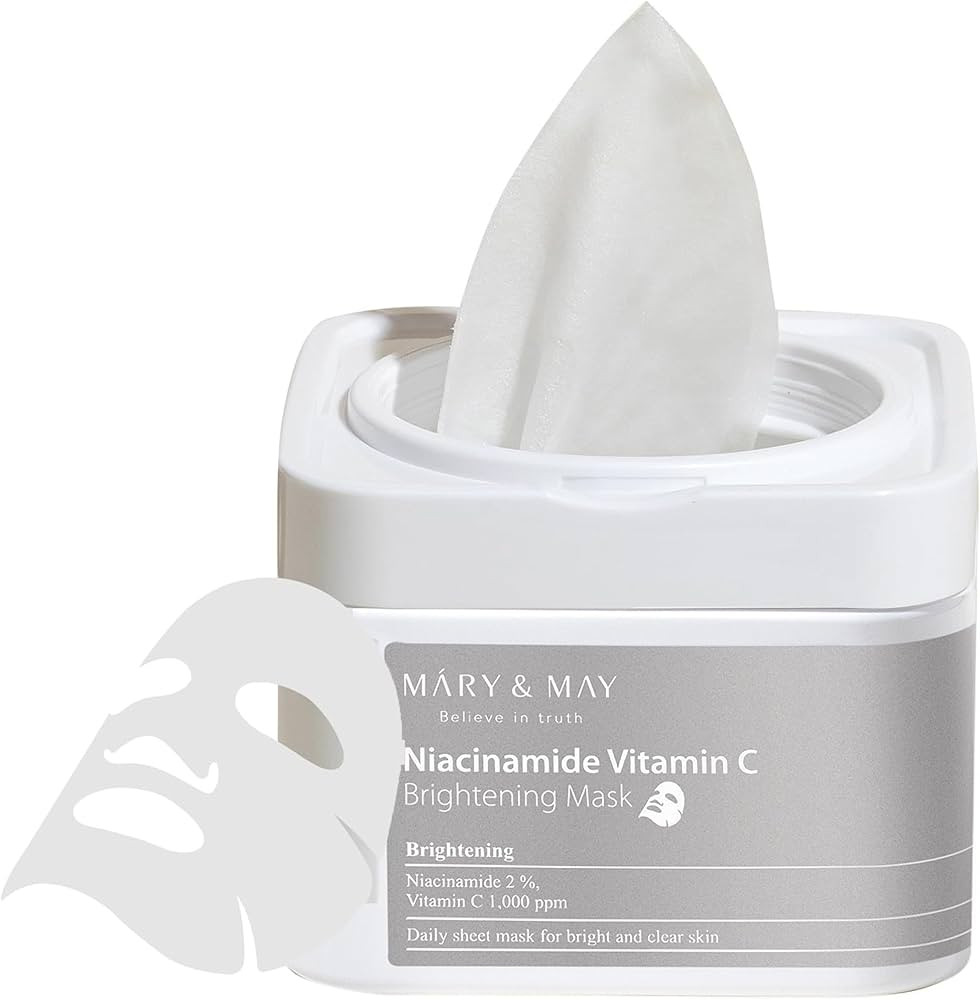 Mary&May Niacinamide Vitamin C Daily Mask - Quick Dispenser Type Korean Face Mask Sheet for Radia... | Amazon (US)