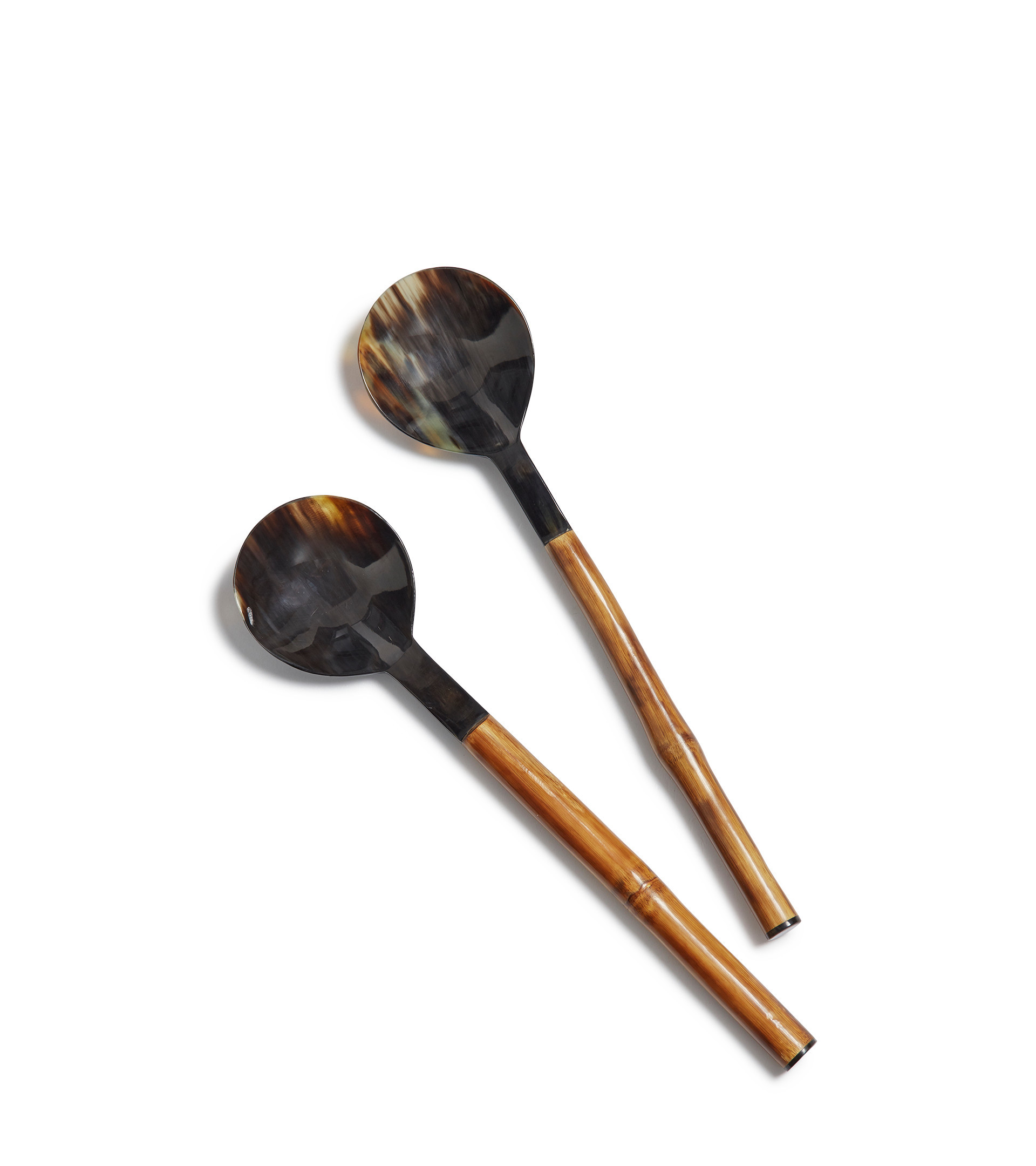 Elea Bamboo Serving Spoons - Natural | OKA UK