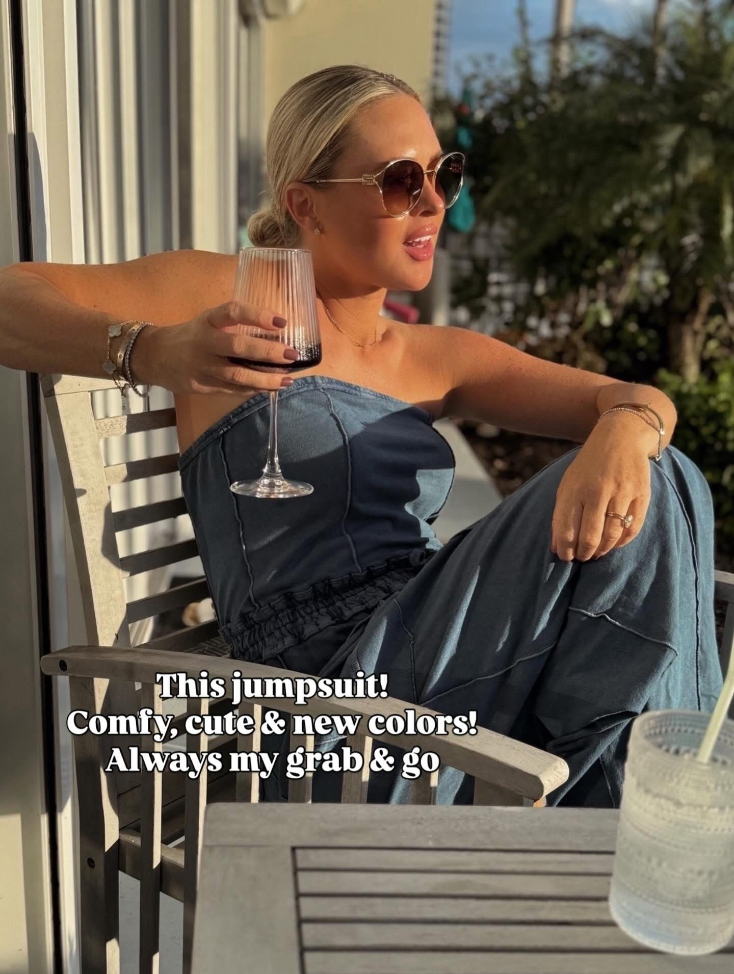 Top rated Jumpsuit! wearing small.
I love this one. It stays here and I always grab for it! Stays up too! 

Vacation outfit. Resort wear. Travel.

#LTKSeasonal #LTKootd #LTKTravel