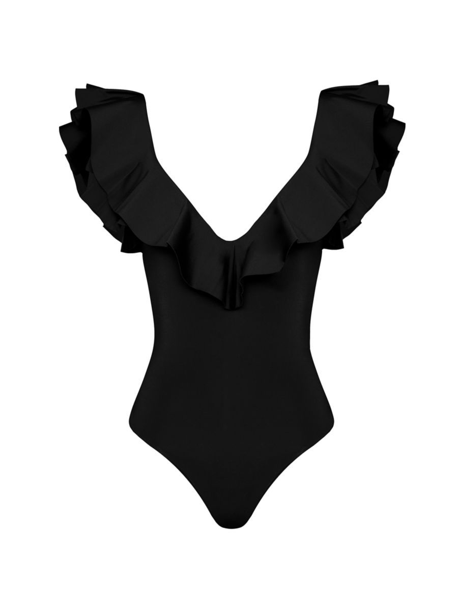 Santa Ruffle One-Piece Swimsuit | Saks Fifth Avenue