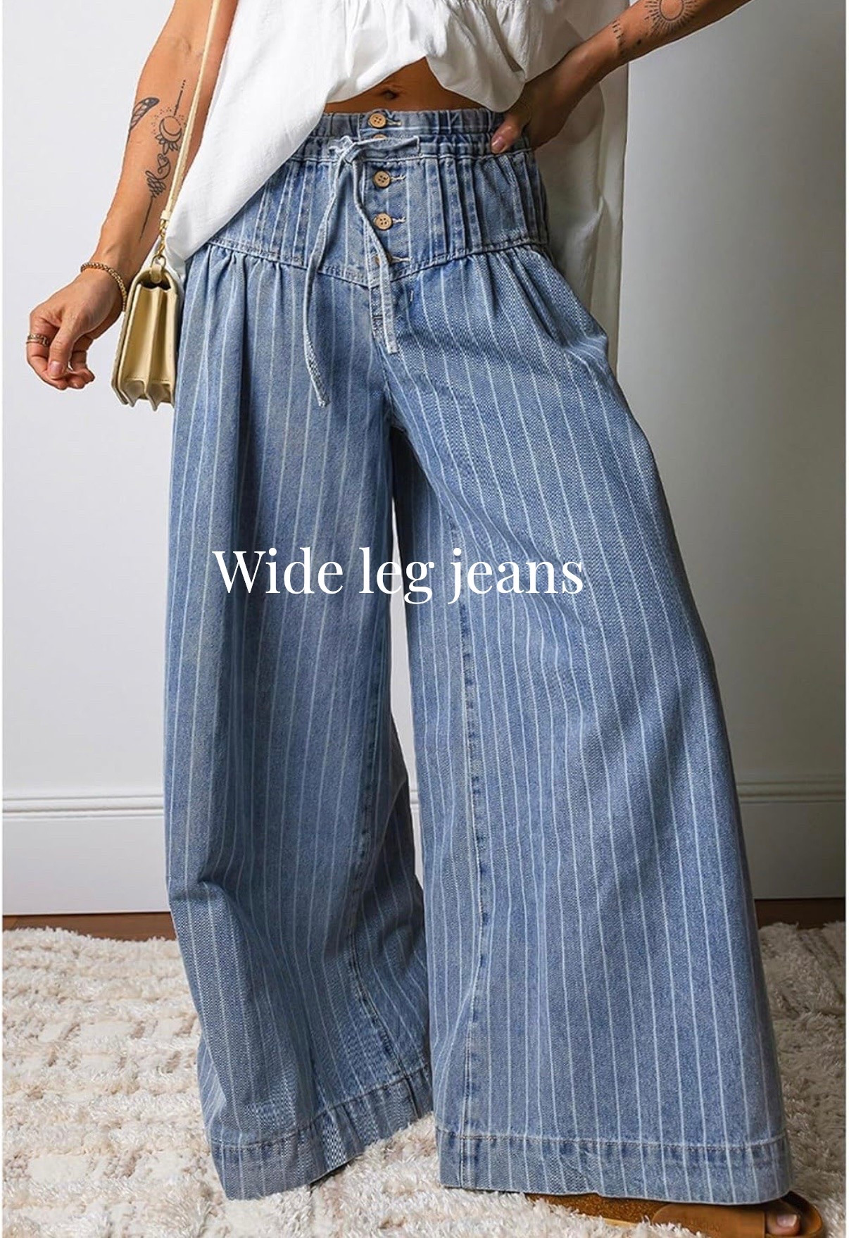 Wide leg jeans Amazon great with a white tee

#LTKootd #LTKOver40 #LTKSeasonal