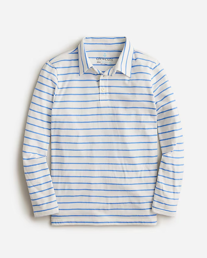 Kids' long-sleeve polo shirt in stripe | J. Crew US