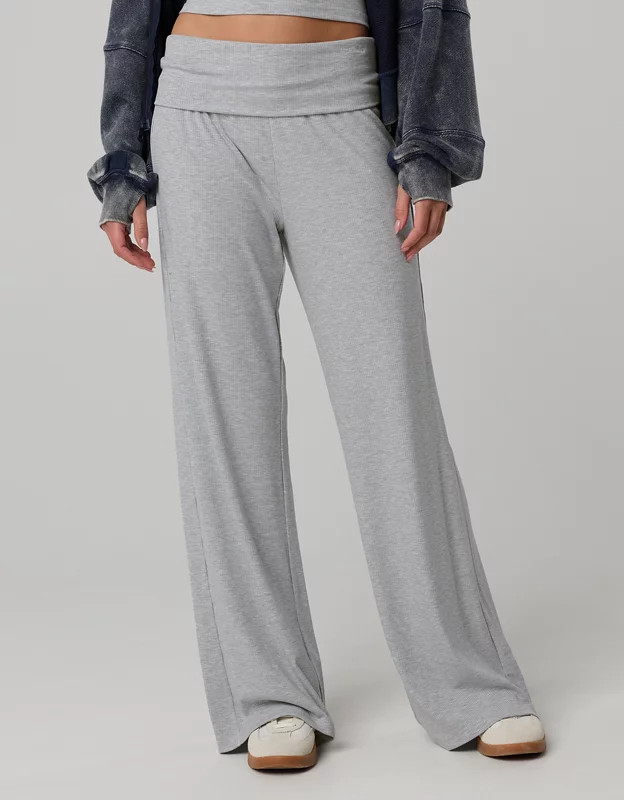 OFFLINE By Aerie Thumbs Up Heavyweight Foldover Trouser | Aerie
