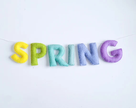 SPRING Garland // Woolie Letter Garland | Etsy | Etsy (US)