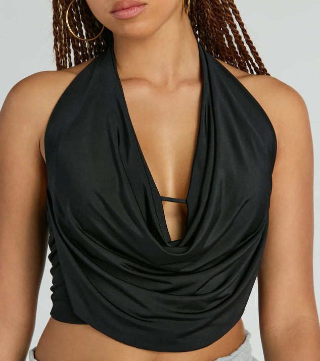 Country Feels Belted Halter Crop Top | Windsor Stores