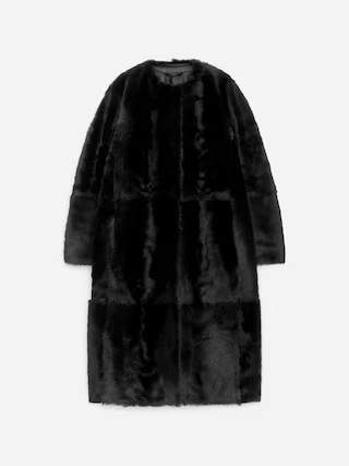Shearling Coat – Black – Women – ARKET GB | Arket UK