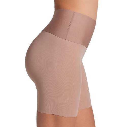 Leonisa Stay-in-Place Seamless Shaper Shorts for Women - High Waisted Shapewear Tummy Control - Anti-chafing Slip Shorts Brown | Amazon (US)